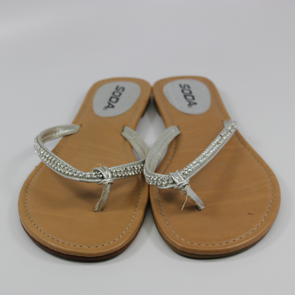 SODA CRYSTAL BLING FLIP FLOP SANDAL THONG - Picture 2 of 2
